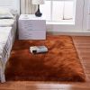 1pc Fluffy Imitation Wool Area Rug, Suede Fleece Bottom Long Imitation Wool Rug, Acrylic 80% Polyester 20%, 2.36inch Long Wool, Living Room Bedroom R