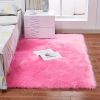1pc Fluffy Imitation Wool Area Rug, Suede Fleece Bottom Long Imitation Wool Rug, Acrylic 80% Polyester 20%, 2.36inch Long Wool, Living Room Bedroom R