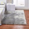 1pc Fluffy Imitation Wool Area Rug, Suede Fleece Bottom Long Imitation Wool Rug, Acrylic 80% Polyester 20%, 2.36inch Long Wool, Living Room Bedroom R