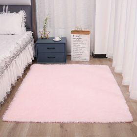 1pc Soft and Fluffy Shag Area Rugs for Living Room and Bedroom - Non-Slip, Machine Washable Carpet for Home Decor and Room Decor (Color: pink, size: 35.4*59.1 inch)