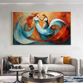 Hand Painted Oil Painting Abstract Beautiful Woman Oil Painting on Canvas Large Wall Art Original Blue Decor Minimalist Art Custom Painting Modern Li (style: 01, size: 75x150cm)
