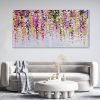 Hand Painted Oil Painting Abstract Floral Texture Canvas Oil Painting Colorful Wall Decor Art Modern Landscape Painting Living Room Decor Oil Paintin