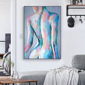 Handpainted large Sexy Naked Back Wall Art Sexy Girl woman Modern Abstract Nude Oil Painting on Canvas Home Entryway Living Room Bedroom Luxurious De (style: 3, size: 100X150cm)