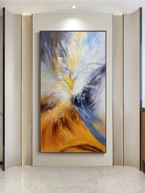 Gold Foil Picture Art Hand Painted Modern Abstract Oil Painting Canvas Wall Art Living Room Home Decor Painting (size: 60X90cm)