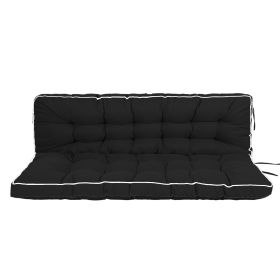 Outdoor Swing Cushions 63 Inch, Waterproof 4" Thick Porch Swing Cushion Replacement with Backrest and Ties (title: default title)
