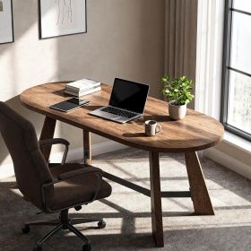 Minimalist Home Desks, Computer Desks & 6-Person Small Conference Tables, Multi-purpose Office Meeting Desk (Color: Brown 70.86 in)