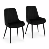 2pcs modern velvet dining chairs, fabric chairs with metal legs, dining chairs for living rooms, bedrooms, outdoor lounges, cafes, restaurants