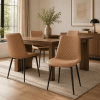 4pcs Modern PU Leather Dining Chair, for Dining Room, Kitchen, Living Room, Bedroom, Home, Restaurant & Cafe