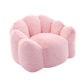 Lotus type compression sofa Adult bean bag sofa with pull ring can be easily moved without installation Suitable for various environments such as liv (Color: pink)