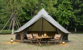 Oxford Bell Tent for Family Camping - Spacious 13.1ft Yurt with Stove Jack, Large Glamping Tents for 4-8 People, 4 Season Oxford Hot Tent Shelter