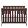 Baby Crib 5-in-1 Convertible, Wood Crib Converts to Toddler Bed, Daybed and Full-Size Bed, Non-Toxic Finishes