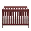 Baby Crib 5-in-1 Convertible, Wood Crib Converts to Toddler Bed, Daybed and Full-Size Bed, Non-Toxic Finishes
