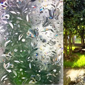 No Glue Self Static Removable Frosted Glass Privacy Window Film, Tulip (size: 17.7"x78.8")
