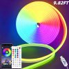 32.8FT RGB LED Neon Rope Lights, USB Powered Flexible Neon Strip with App and Remote Control, DIY Mood Lighting for Bedroom