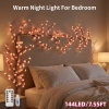 LED Tree Branch Lights for Wall, Cherry Blossom Lights Vine Lights with Remote and 8 Lighting Modes Cherry Blossom Garland Willow Vine for Bedroom In