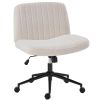Office chair, backrest, armless office chair, adjustable swivel for comfortable home office, pink, Teddy wool fabric