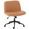 Office chair, backrest, armless office chair, adjustable swivel for comfortable home office, pink, Teddy wool fabric