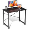 Computer Desk for Home Office, Modern Study Work Table Simple Style for Bedroom, Writing Desks with X-Shaped Reinforcement