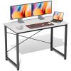 Computer Desk for Home Office, Modern Study Work Table Simple Style for Bedroom, Writing Desks with X-Shaped Reinforcement