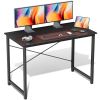 Computer Desk for Home Office, Modern Study Work Table Simple Style for Bedroom, Writing Desks with X-Shaped Reinforcement
