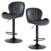 Swivel Bar Stools Set Of 2 with Adjustable Height, Fabric with Backrest for Outdoor Use Only