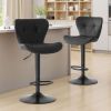 Swivel Bar Stools Set Of 2 with Adjustable Height, Fabric with Backrest for Outdoor Use Only