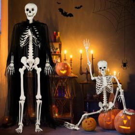5.4 FT Halloween Skeleton Decoration Life Size Large Skeleton (Color: White)