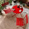 Indoor Outdoor 3-Piece Foldable Bistro Set Folding Outdoor Patio Furniture Sets 2 Chairs And 1 Table
