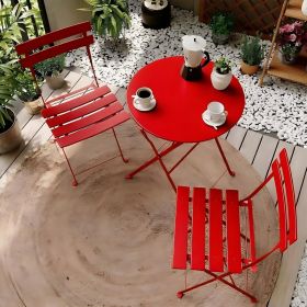 Indoor Outdoor 3-Piece Foldable Bistro Set Folding Outdoor Patio Furniture Sets 2 Chairs And 1 Table (title: default title)