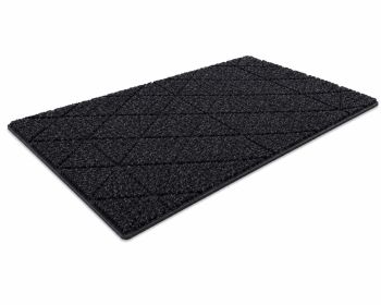 Durable Front Door Mat 30Ãƒâ€”17 Non Slip Indoor Outdoor Rug (Color: Grey/Blue)