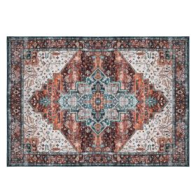 Vintage Area Rug Modern Non Slip Carpet Boho Low Pile Soft Rug Waterproof Machine Washable Rug for Living Room Bedroom Kitchen Dining Room Under Tabl (Color: Type 3, size: 8_10ft)