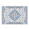 Vintage Area Rug Modern Non Slip Carpet Boho Low Pile Soft Rug Waterproof Machine Washable Rug for Living Room Bedroom Kitchen Dining Room Under Tabl