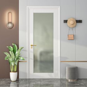 French Interior Door, Tempered Frosted Glass Slab Door for Pantry Doors, French Doors, Pocket Doors (size: 24 in x 80 in)