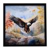 Eagle Framed Metal Print Bathroom, Kitchen, Office, Home Decor Wall Art Ready to Hang, Square, 8X8