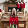 Christmas Table Runner 13x72 Inch, Xmas Trees Snowflakes Winter Holiday Decorative Farmhouse Table Decorations for Kitchen Dinning, Indoor Outdoor Di