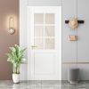 Clear Glass 6-Lite Prefinished Door Slab Solid Manufactured Wood Core Standard Door
