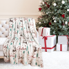 Kathy Ireland Christmas Flannel Fleece Plush Throw Blanket