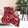 Kathy Ireland Christmas Flannel Fleece Plush Throw Blanket
