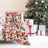Kathy Ireland Christmas Flannel Fleece Plush Throw Blanket