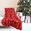 Kathy Ireland Christmas Flannel Fleece Plush Throw Blanket