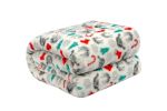 Kathy Ireland Christmas Flannel Fleece Plush Throw Blanket