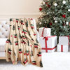 Kathy Ireland Christmas Flannel Fleece Plush Throw Blanket