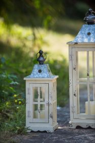 Wooden Candle Lantern Decorative, Hurricane Lantern Holder Decor for Indoor Outdoor, Home Garden Wedding (Color: as Pic)