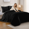 Heavyweight Crystal Velvet Blanket, 71" x 87" Ultra Soft Plush Bed Throw for Couch & Sofa, Reversible Sherpa Fleece & Double-Sided Warm Velvet Blanket