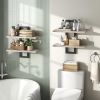 Floating Shelves, 15 Inch Wall Shelf Set of 2, Wall Mounted Storage Shelves 2-Tier, Hanging Bathroom Shelves, for Living Room, Bedroom, Bathroom, Kit