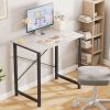 Computer Desk for Home Office, Modern Study Work Table Simple Style for Bedroom, Writing Desks with X-Shaped Reinforcement