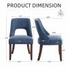 Cutout Back Counter Height Bar Stools Set of 2, Mid Century Chenille Upholstered Kitchen Island Stools with Solid Rubberwood Legs