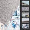 Vintage Area Rug Modern Non Slip Carpet Boho Low Pile Soft Rug Waterproof Machine Washable Rug for Living Room Bedroom Kitchen Dining Room Under Tabl