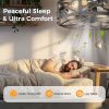Embedded ceiling fan with lights, bladeless silent ceiling lamp, remote-controlled minimalist ceiling fan with mesh cover