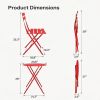 Indoor Outdoor 3-Piece Foldable Bistro Set Folding Outdoor Patio Furniture Sets 2 Chairs And 1 Table